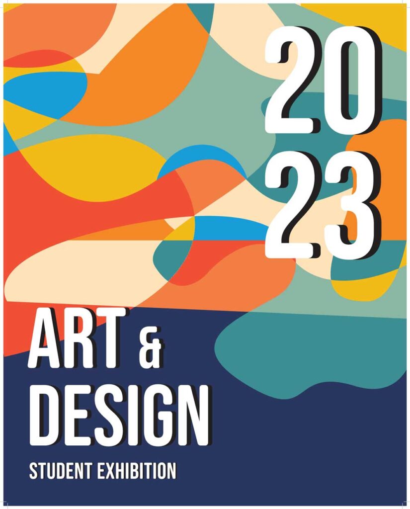 Art & Design Student Exhibition Poster: A vibrant and captivating poster showcasing the creativity and talent of art and design students.